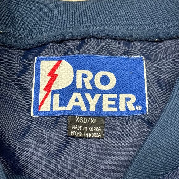 Vintage 90s Pro Player Cleveland Indians Blue Mens XL V-Neck Windbreaker‎ Jacket - Picture 4 of 12